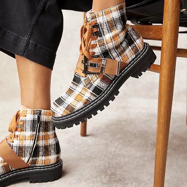 {Cecelia New York} Gingerbread Leather Lug Sole Boots